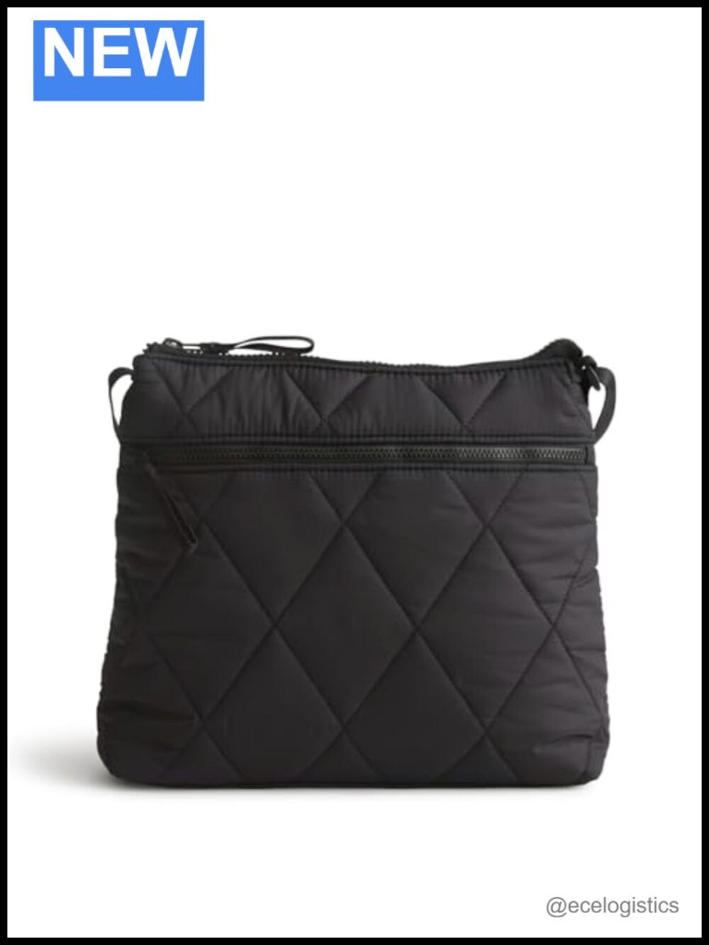 Women's Crossbody Bag with Three Zippered Compartments, Adjustable Strap